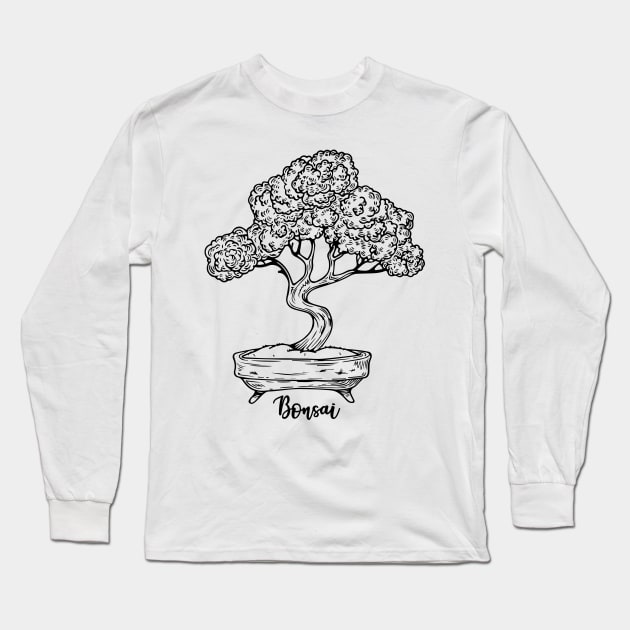 bonsai Old School Long Sleeve T-Shirt by Teequeque